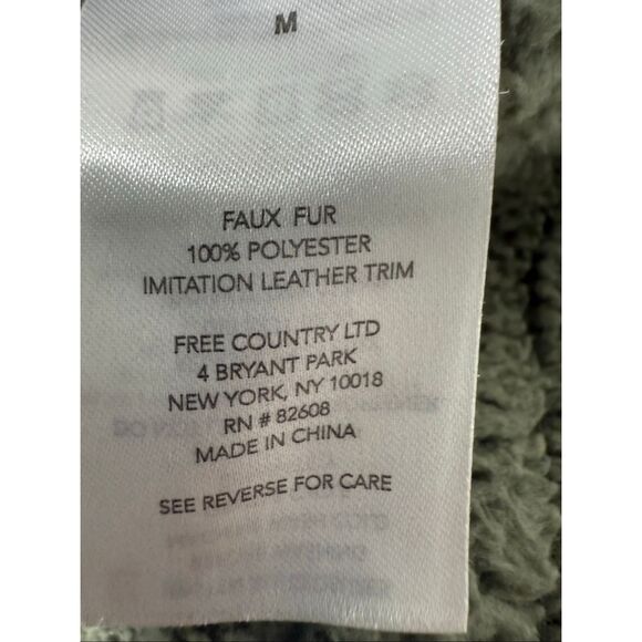 Free Country Women’s Alpine Design Sherpa Teddy Jacket Full Zip Pockets Size M - Picture 9 of 9